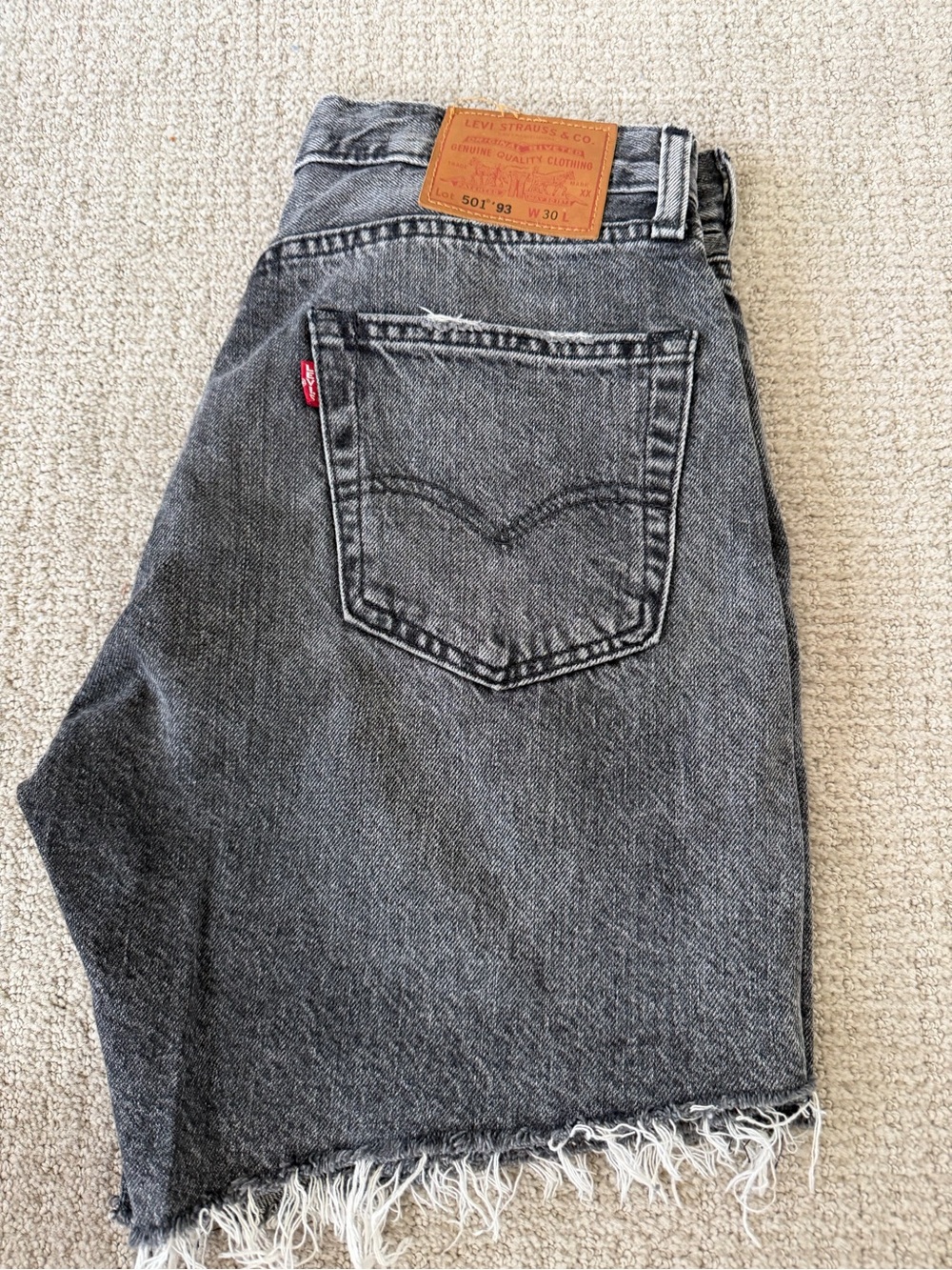 Levi's Black Denim Cutoff Shorts